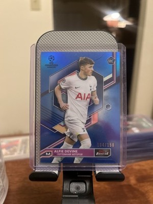 Alfie Devine 2022-23 Topps Finest Blue Refractor /150 Rookie RC #119