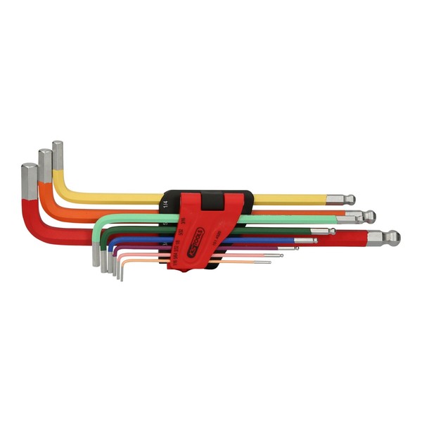Ks Tools Kugelkopf-Innensechskant-WinkelstiftschlüSsel-Satz Extra Lang 9-Tlg-image