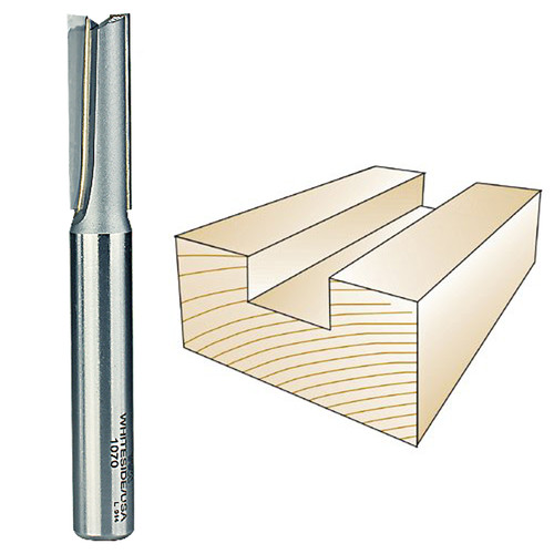 Whiteside Straight Bit, 1/2 in. SH x 1/2 in. CD x 1-1/2 in. CL 1070
