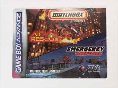 Matchbox Airland and Sea Rescue & Emergency Response GameBoy  nur Spielanleitung