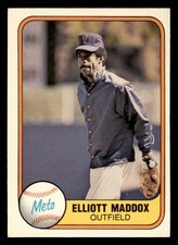 1981 Fleer #326 Elliott Maddox Card New York Mets