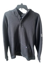 Tyndale FR Sweatshirt Mens Large Black 3 Button Hood Versa Flame Resistant