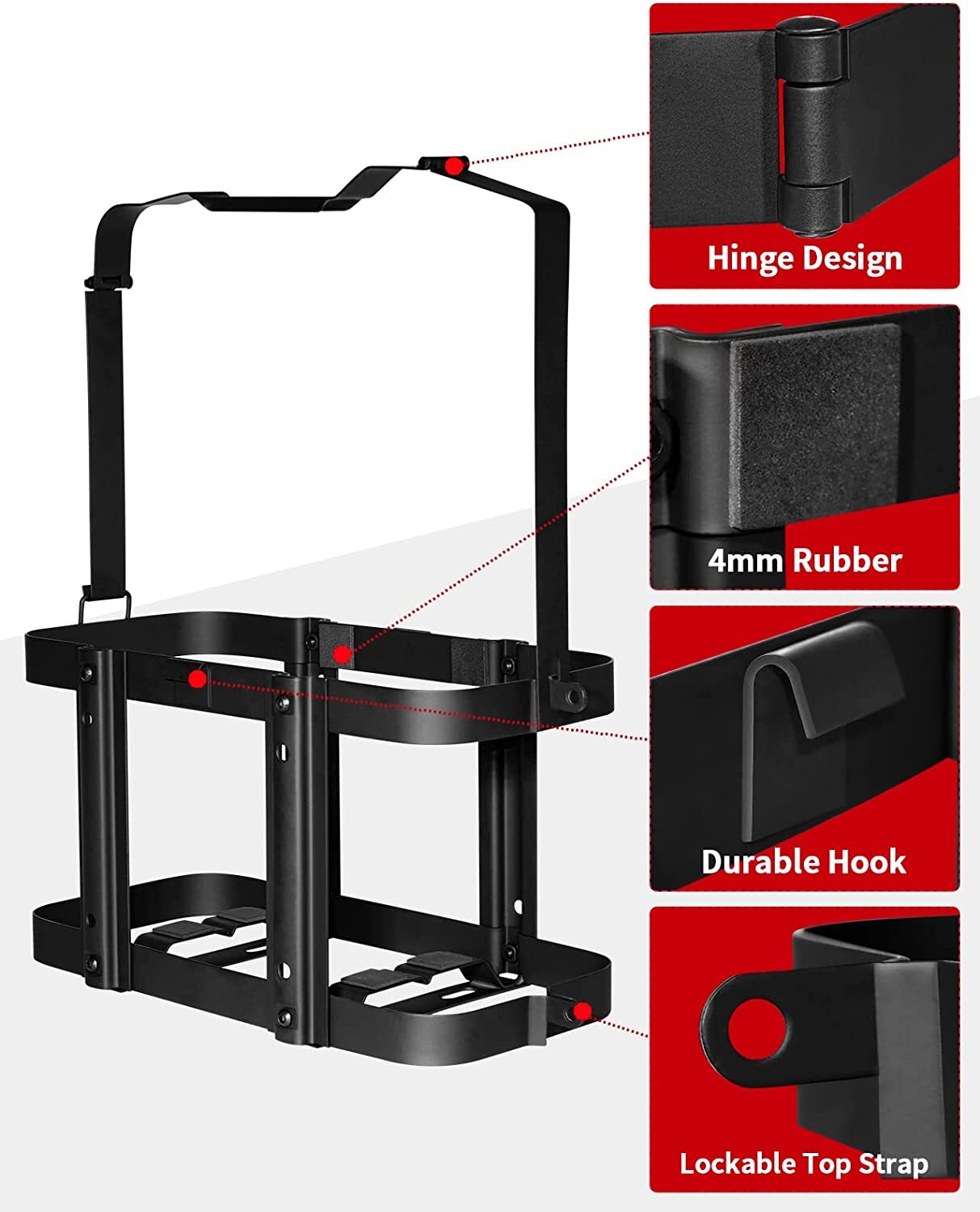 SPARKWHIZ 2023 Upgrade Lockable Jerry Can Mount Holder 5.28 Gallon ( 20 Liter )