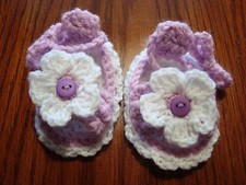 Crocheted Baby Shoes  Headband