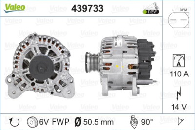 VALEO 439733 GENERATOR FOR AUDI SEAT SKODA VW