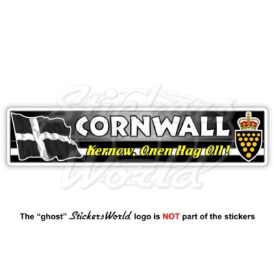 CORNWALL Kernow, Onen Hag Oll, Cornish motto One and All 180mm Sticker, Decal