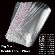 Clear Apparel Bags Self Seal Plastic Bags Wedding Party Opp Gift Bag 100 Pieces