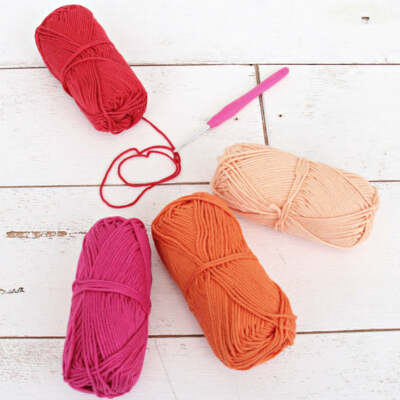 Threadart Crochet 100% Cotton Yarn Set | Flower Child | #4 Yarn 85 yd skeins