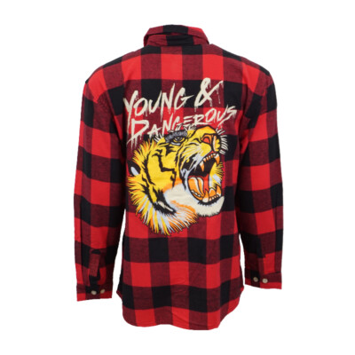 THE STRUTS MENS YOUNG AND DANGEROUS FLANNEL SHIRT 
