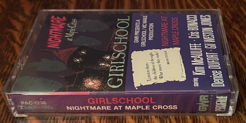 CASSETTE~ GIRLSCHOOL~ 1986~ NIGHTMARE AT MAPLE CROSS~ GWR - Picture 2 of 7
