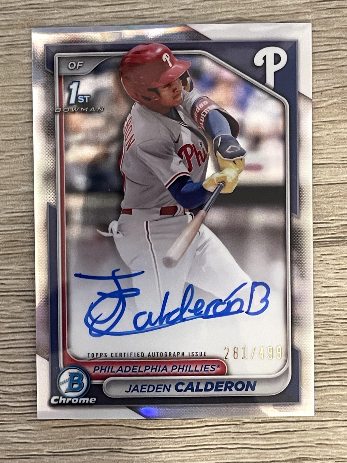 2024 Bowman Chrome - Prospect Autographs Refractor #CPA-JCN Jaeden Calderon /499