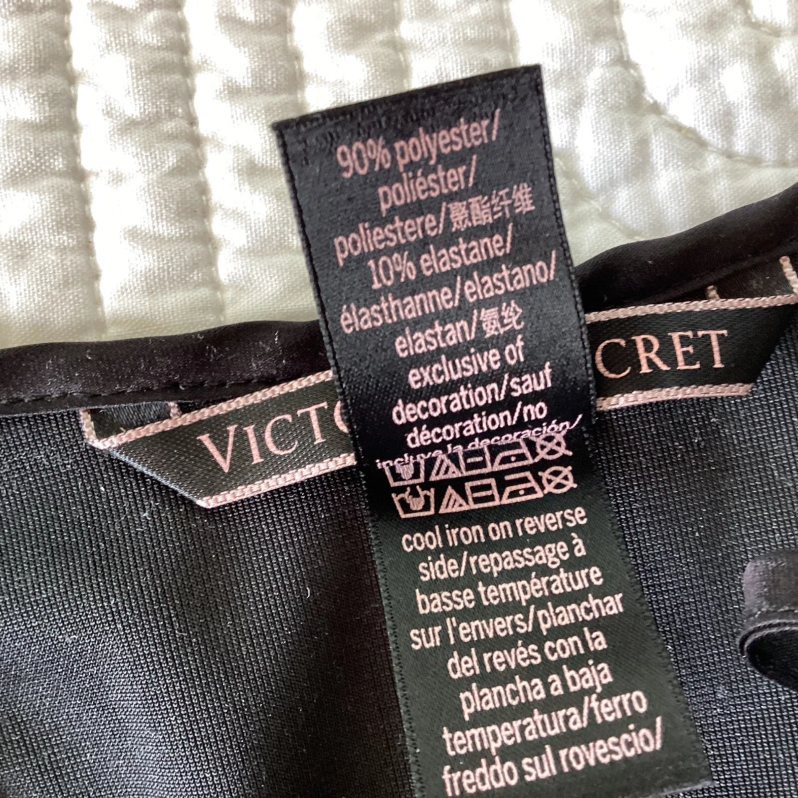 UNDERCOVER Victoria's Secret Velluto Nero Vestito Slip Spaghetti Strap Slip Dress Taglia M L