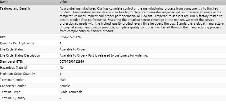 Coolant Temperature Sensor OEM Standard for 2006-2012 SUBARU FORESTER - Image 4 of 4
