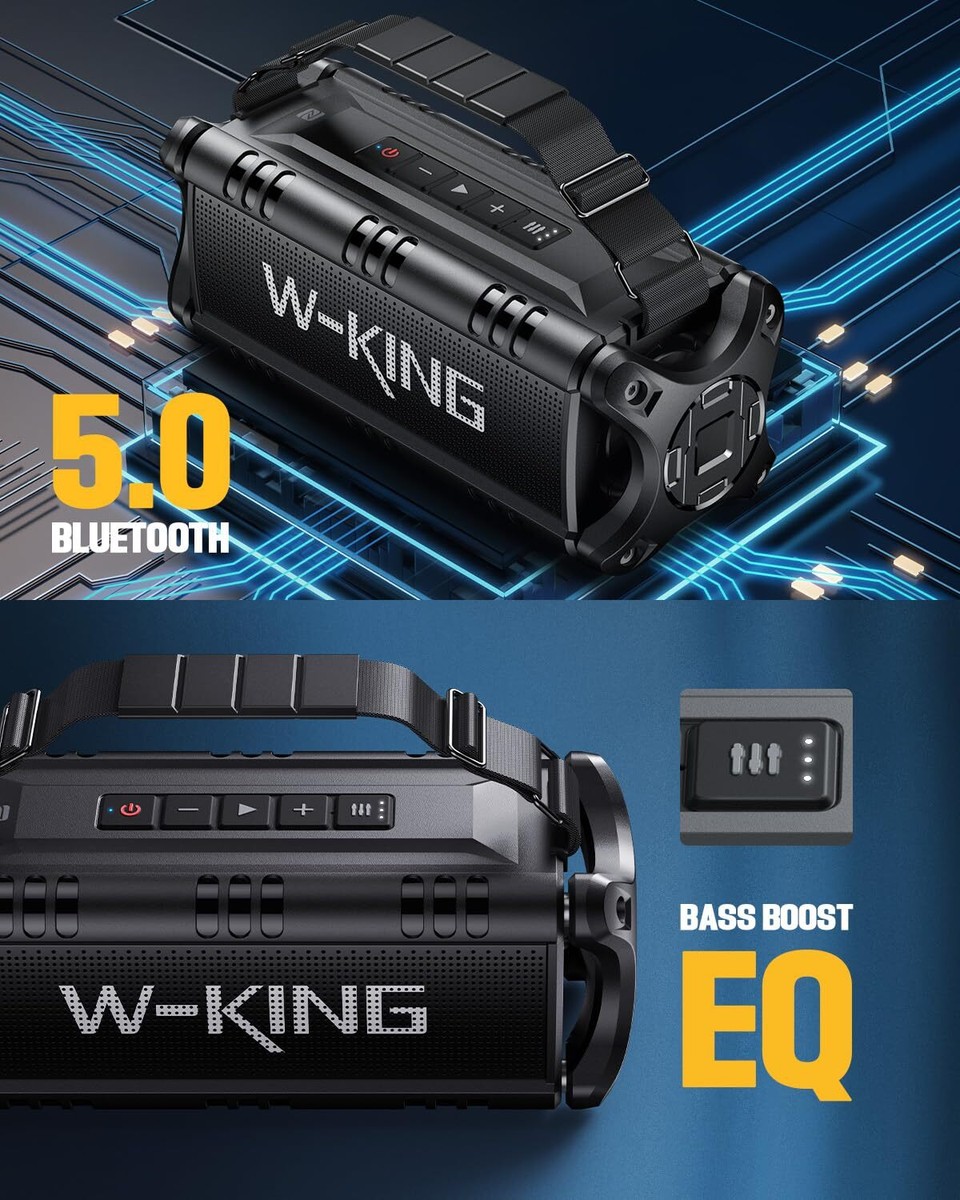 W-KING D8 Portable Bluetooth Speaker - Black for sale online | eBay