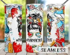 PHARMACY LIFE TUMBLER- Includes One 20oz Metal Insulated Tumbler, Lid & Straw