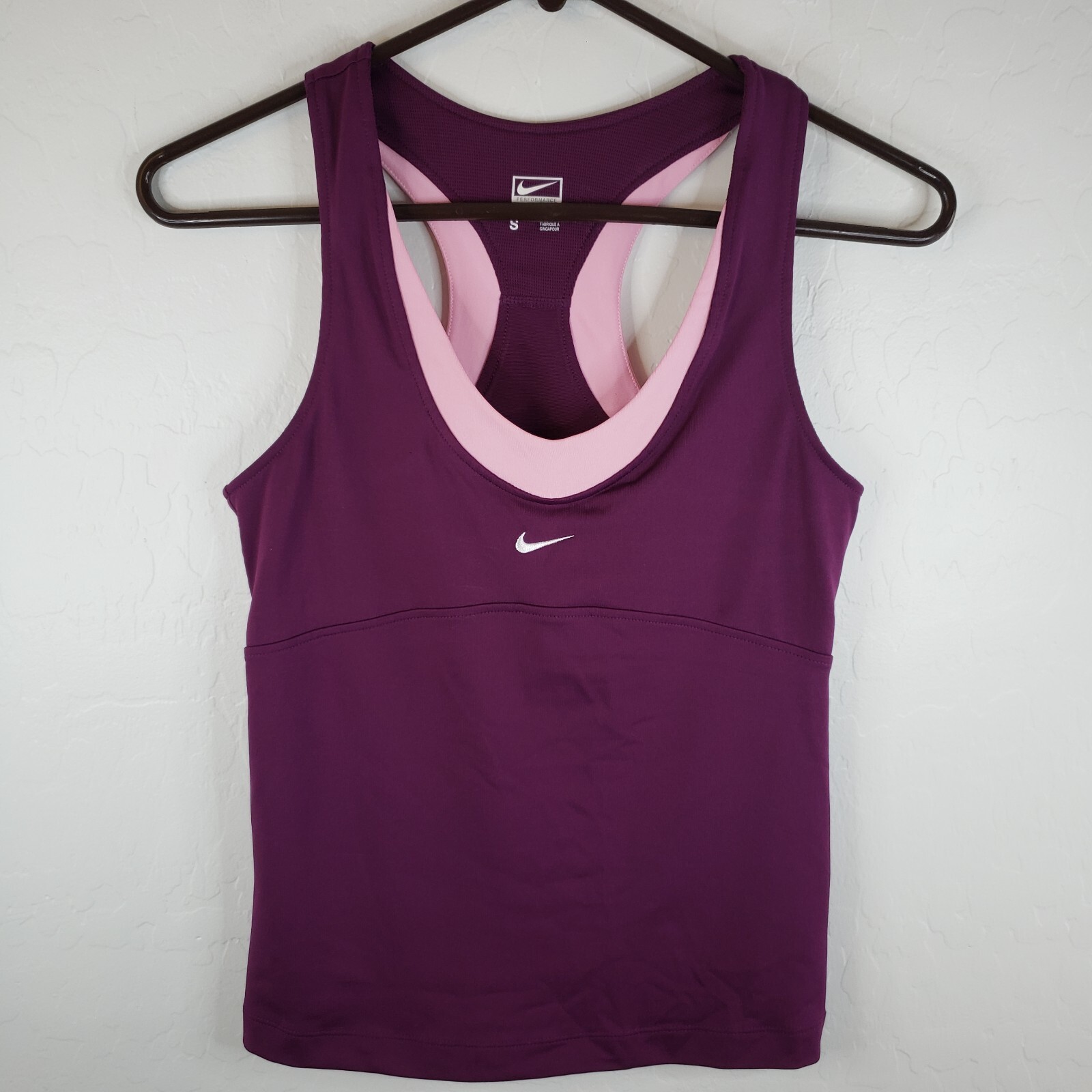 Nike Performance Tank Women Purple Small Tank Top Str… Gem