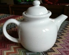 TEIERA MULINO BIANCO IN CERAMICA BIANCA COCCI COLLEZIONE RONDINE VINTAGE 