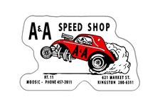 Aa Speed Shop Vintage Sticker Decal