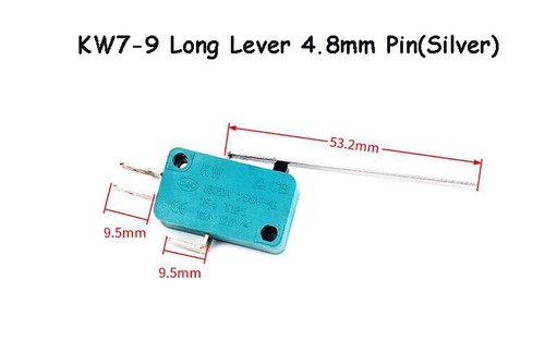 Micro Limit Switch SPDT Microswitch Roller Lever Arm Actuator 4.8mm 6.3mm Pin - Afbeelding 15 van 33