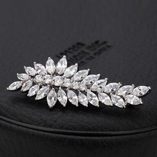 Cubic Zirconia Wedding Hair Clip, Bridal Hair Clip, Bridesmaid Hair Clip