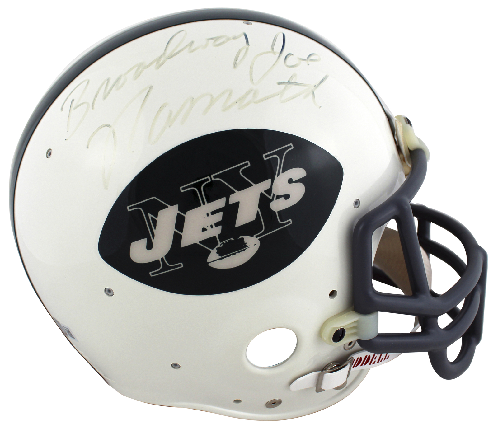 Joe Namath Autographed Signed Jets "Broadway" Vintage Full Size Proline Helmet Beckett 