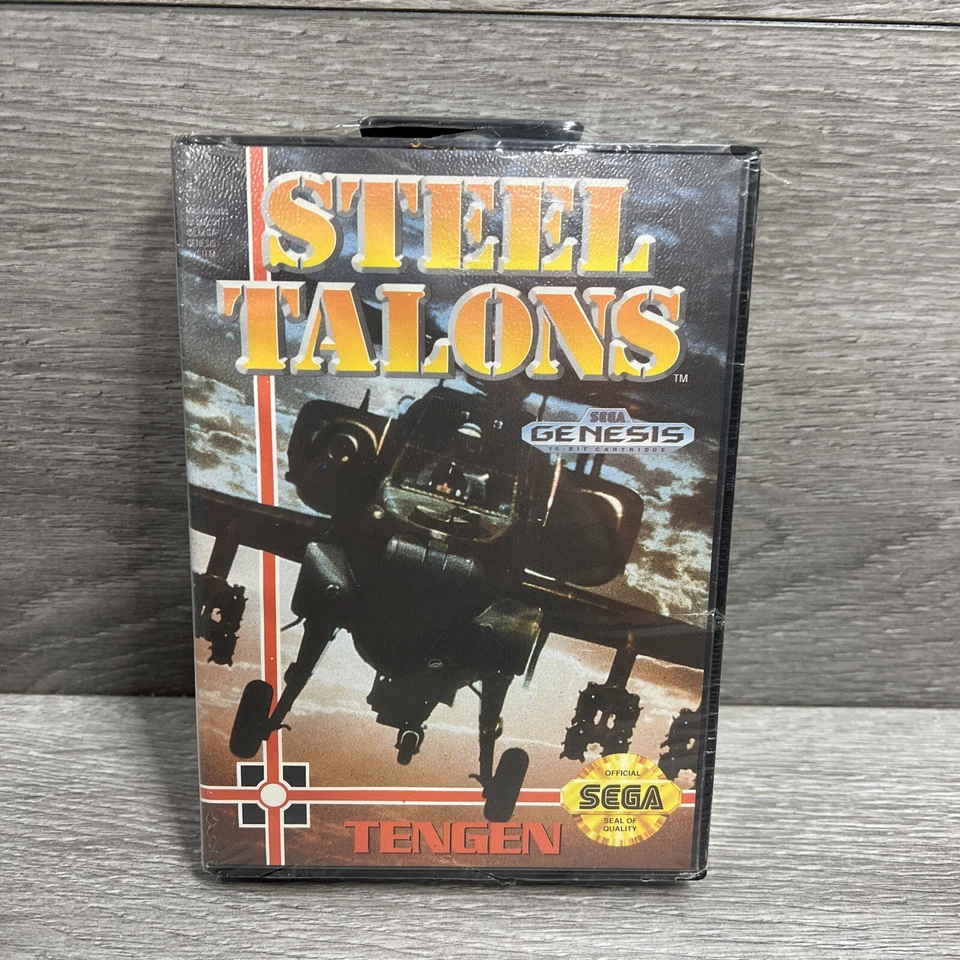 1st Print! Steel Talons Sega Genesis 1992 Clamshell (RIPS TEARS) New Sealed - Image 3 of 4