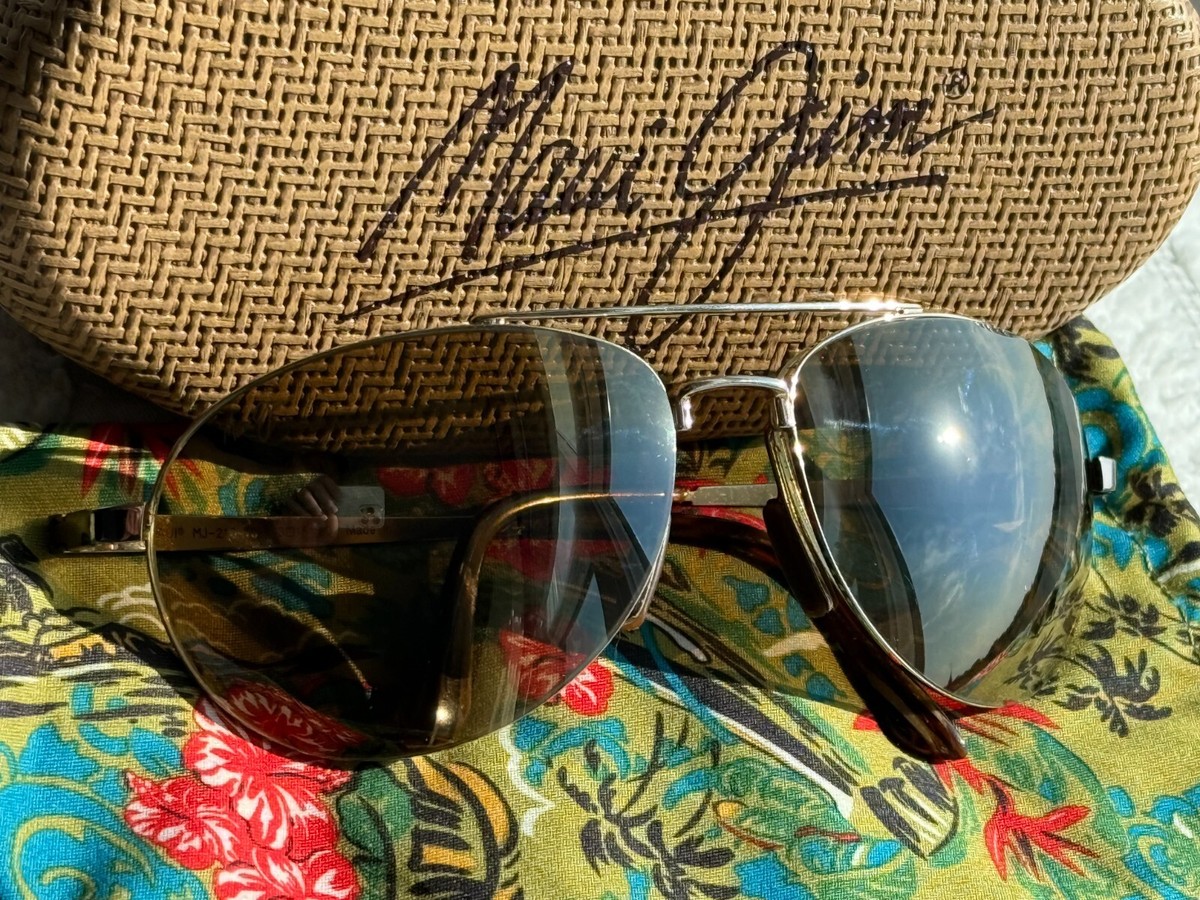 Maui Jim Pilot MJ 210 16 Gold Metal Frame + HCL Bronze Polarized