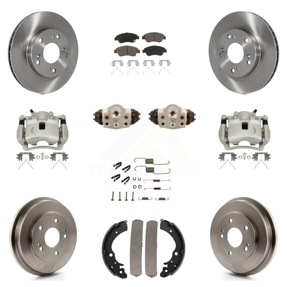 Brake Caliper Rotor Drum Ceramic Pad Shoe Cylinder Hardware Front Rear Kit