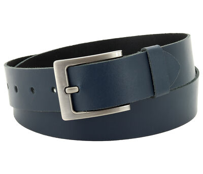 Ledergürtel 100% Echtleder,4 cm Gürtel MADE IN GERMANY, Dunkelblau, EB51
