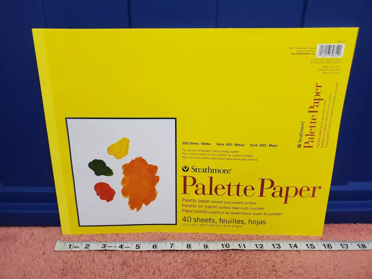 Strathmore Palette Paper 40 Sheet Pad 12 x 16 Smooth Poly Coated Palette  Paper