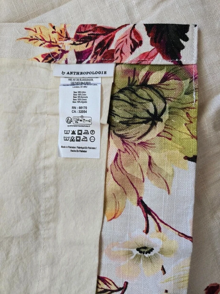 Anthropologie Zosia Estampado Floral 1 Cortina 50" x 84" Multicolor Foto 3 de 4
