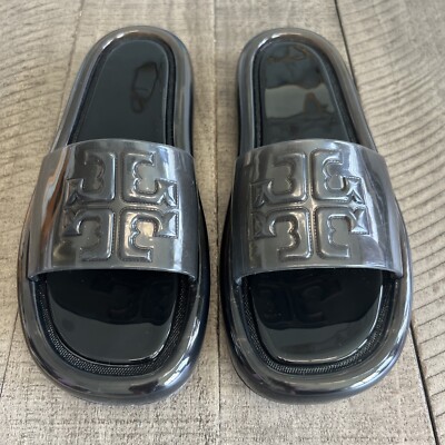 Tory Burch Bubble Jelly Slide Sandal Black Sz 7 B Fast Shipping Tory Burch Bubble Jelly Slide Sandal Black Sz 7 B | eBay main image 4