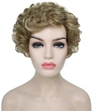 MARGARET - Curly Kanekalon Synthetic Fiber Full Wig, 3.6 in, Ash Blonde