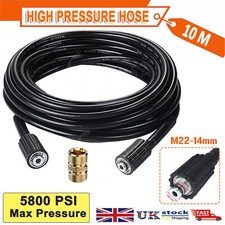 10m 5800PSI Power High Pressure Washer Hose Pipe Heavy Duty M22-14 Jet Car Wash