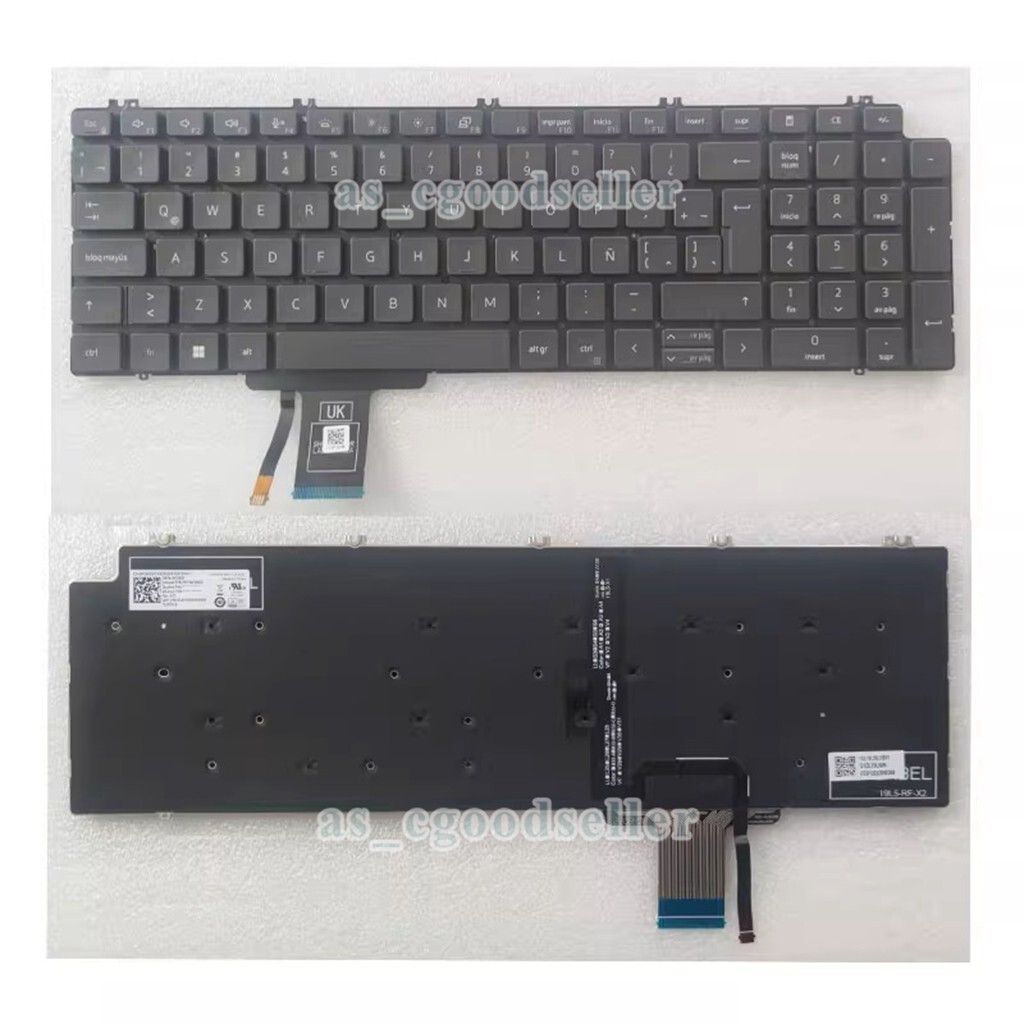 New for DELL Precision 7550 7560 7750 7760 0P2RFG 0P2K2J Keyboard SP US ...