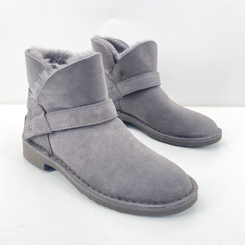UGG Women’s 5 Suede Zariyah Water Repellent Ankle Bootie Boots Gray