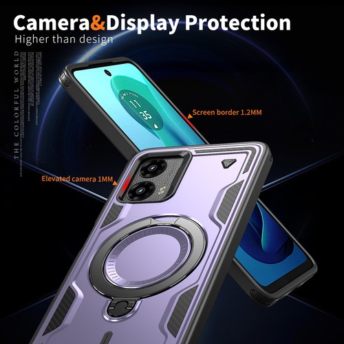 Funda con soporte magnético resistente a prueba de golpes para Motorola G Stylus/Power/Play 2025 - Imagen 36 de 49