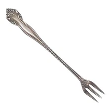 International Silver INS471 Seafood Cocktail Fork Silverplate 5 3/4"