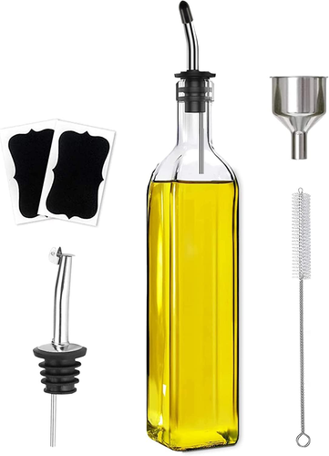 Olive Oil Dispenser Bottle, 1 Pcs Glass Olive Oil Dispenser and Vinegar Dispense