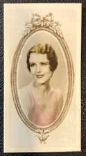June Collyer 1934 Stars of the Screen Godfrey Phillips Cigarettes Tobacco Card