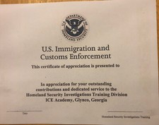 Immigration And Customs Enforcement Certificate-(I.C.E)Comes Blank- Fill In Info