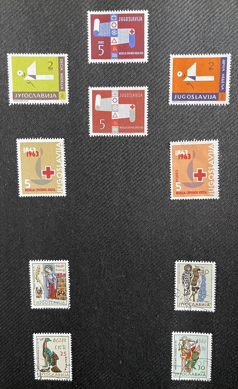 Yugoslavia 1961-63 Red Cross MLH and used stamps