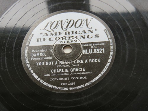 CHARLIE GRACE 1958 UK 78 COOL BABY YOU GOT A HEART LONDON HLU.8521 - Picture 3 of 4