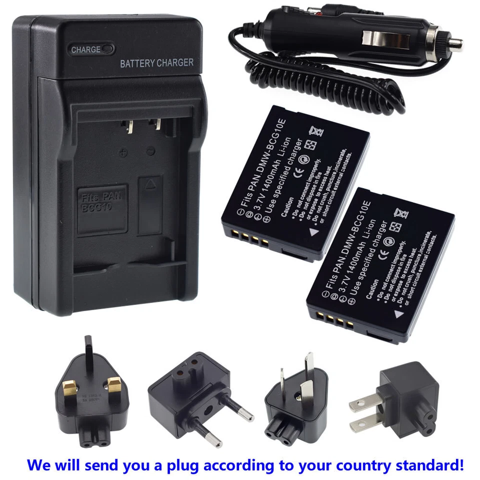 DMW-BCG10 Battery or Charger for Panasonic Lumix DMC-TZ20 TZ30 TZ25 TZ8 TZ7 TZ10 - Image 2 of 4