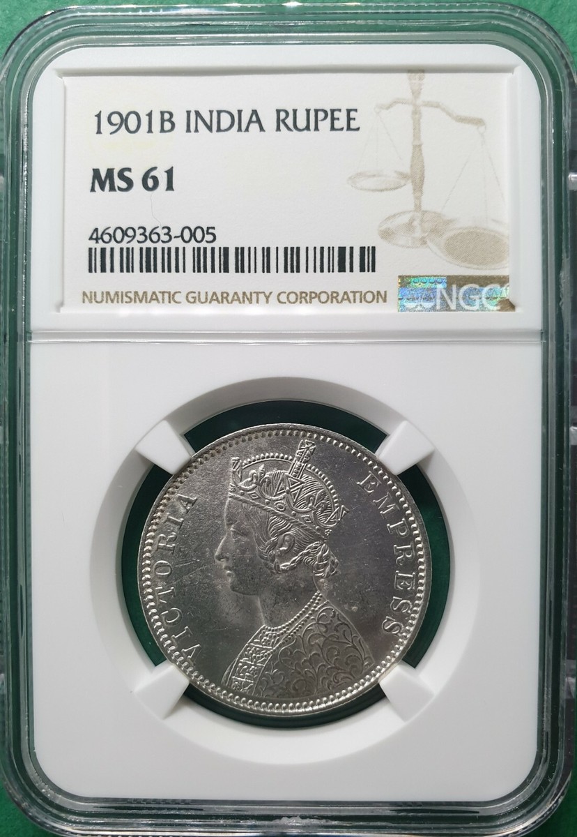 1901(B) BRITISH INDIA RUPEE SILVER NGC MS 61 | eBay