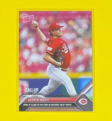 2023 Topps Now Baseball Andrew Abbott CALL-UP Cincinnati Reds #390 SP
