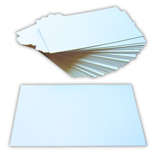 100 White Flat Wedding Table Place Cards For Holders