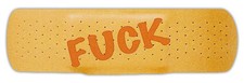 Funny Bumper Sticker Decal - Bandage - Covers Scratches, Dents and Dings