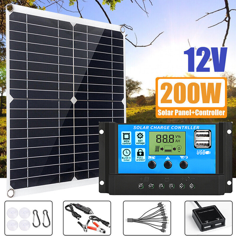 Solar Panel Kit Rv Charger Camping Home Off Grid