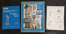 Vintage 1988 Edu-Science Blue 3-Way Microscop...